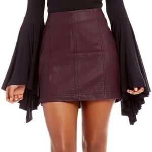 🍇 Free People Leather Skirt 🍇